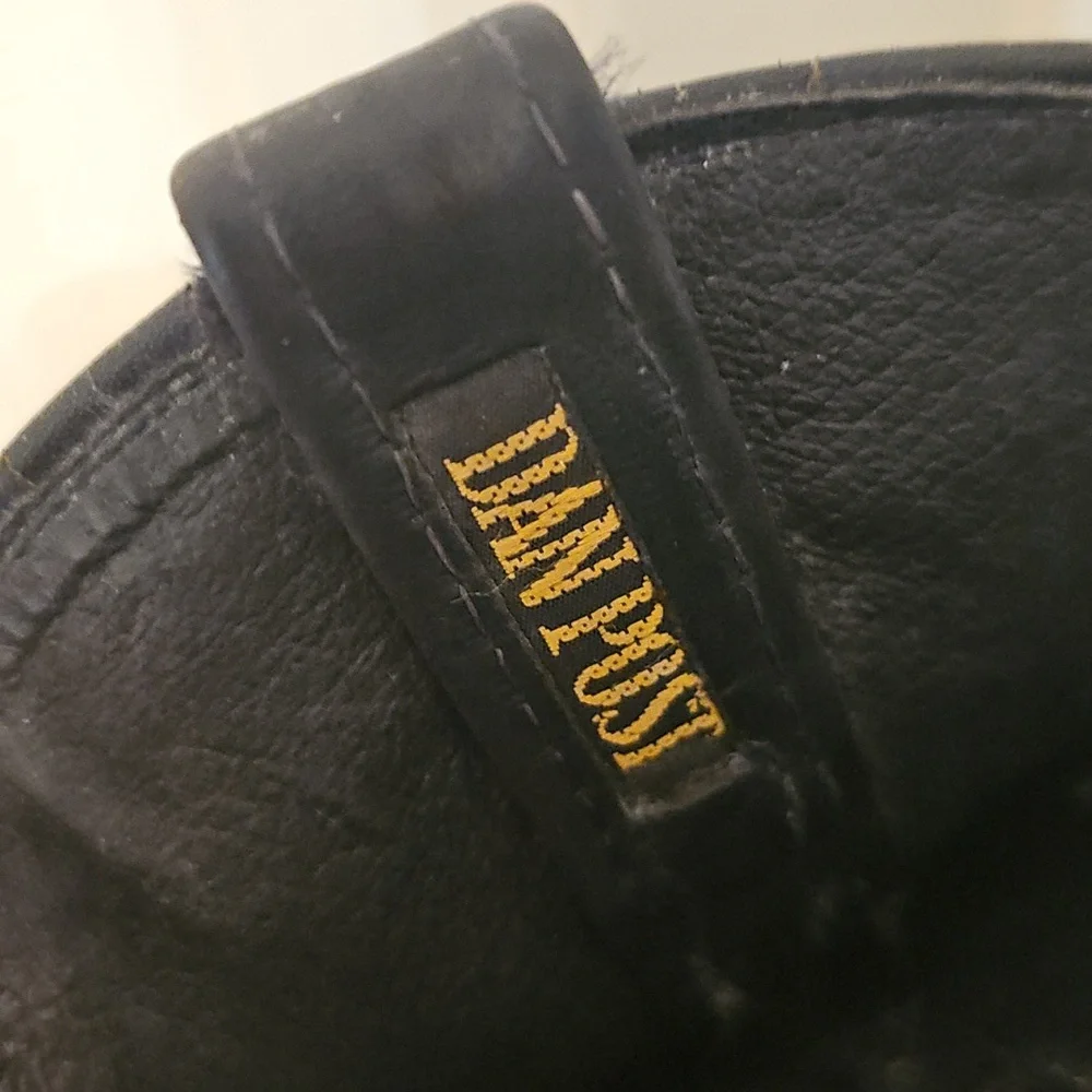 Dan Post Black Leather Boots with Gold Stitching - Picture 6 of 9